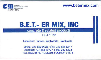 B.E.T.-ER Mix, Inc. business card